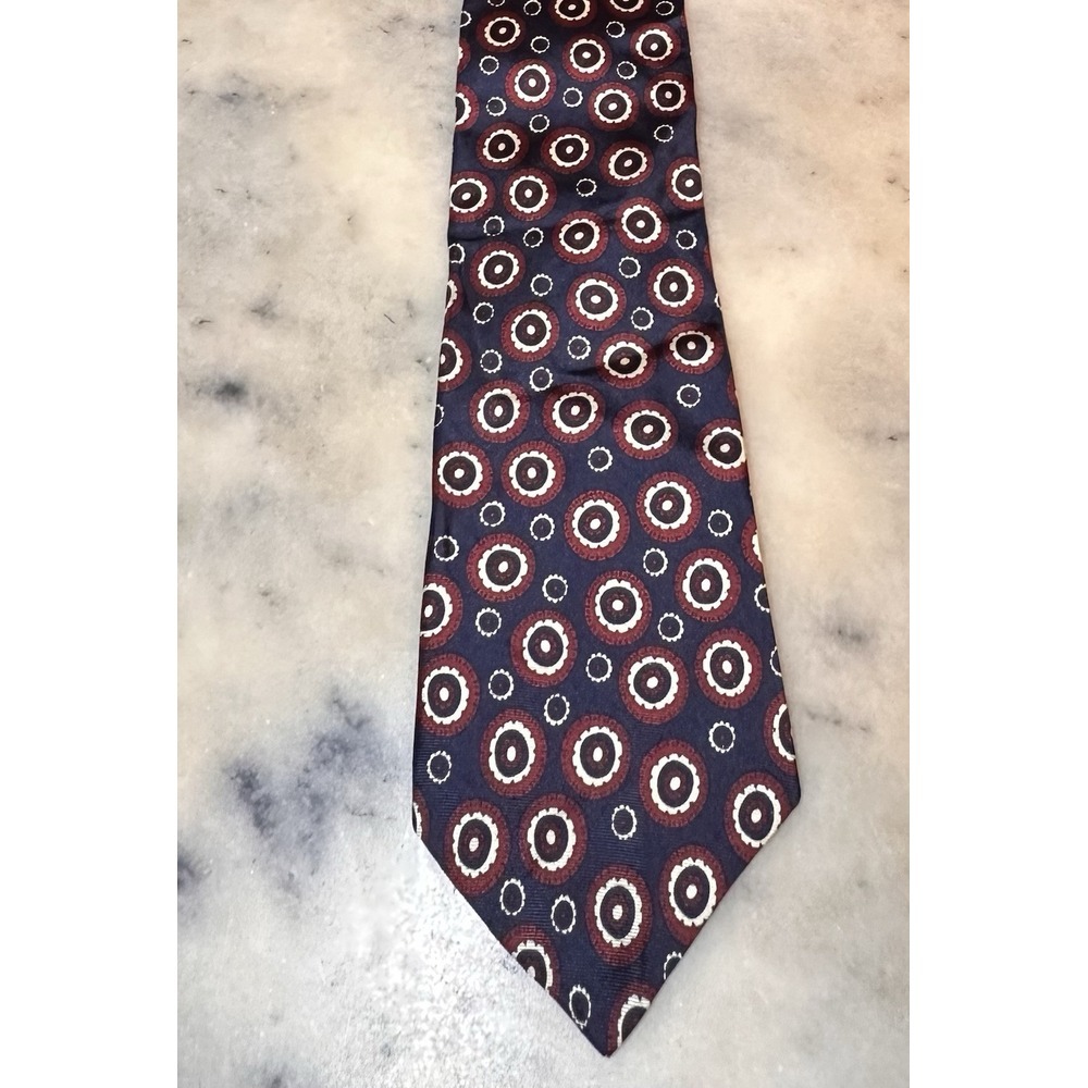 Hardy Amies London Vintage 100% Silk Geometric Tie - Picture 3 of 5